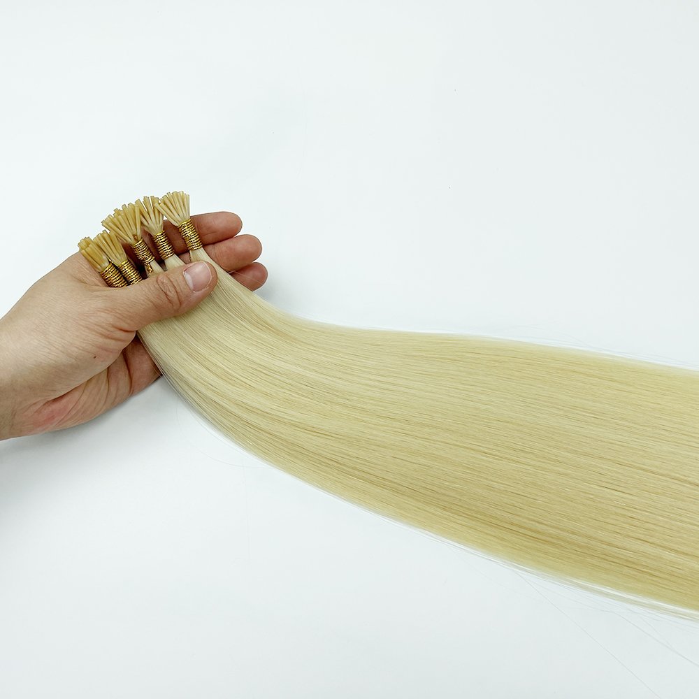Factory wholesale 100% human hair extensions customized stick I keratin tip human hair extensions