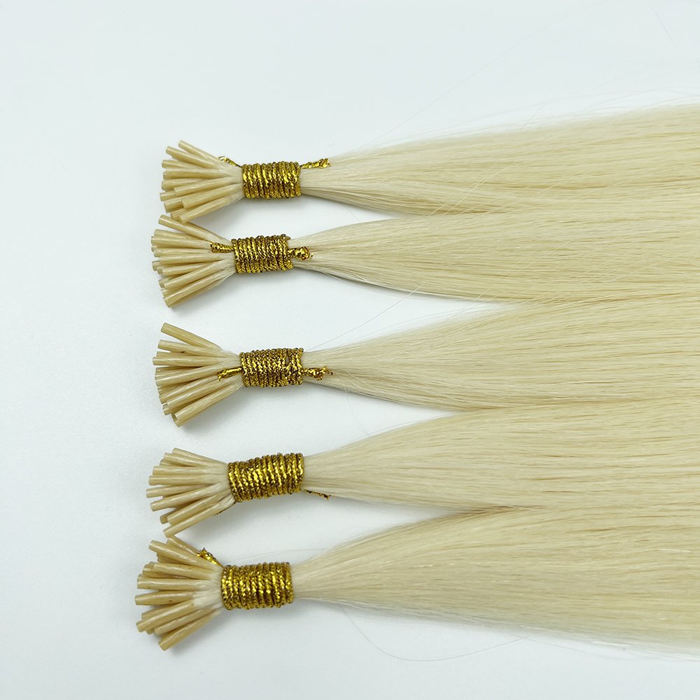 Factory wholesale 100% human hair extensions customized stick I keratin tip human hair extensions