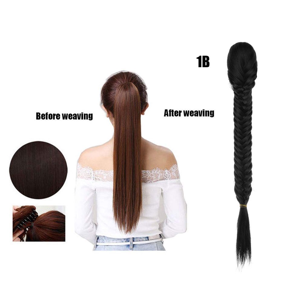 Hot Selling Fashion Ponytail Fish Bone Twist Dreadlock Wig Braid For Women Braid Ponytail