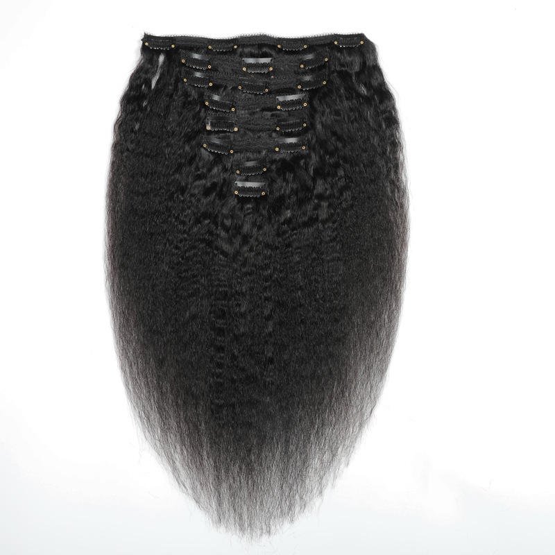 Vietnamese Virgin Remy 3a 3b 3c 4b Afro Kinky Curly Seamless Clip In Hair Extensions 100% Human Natural Hair 4c Kinky Clip Ins