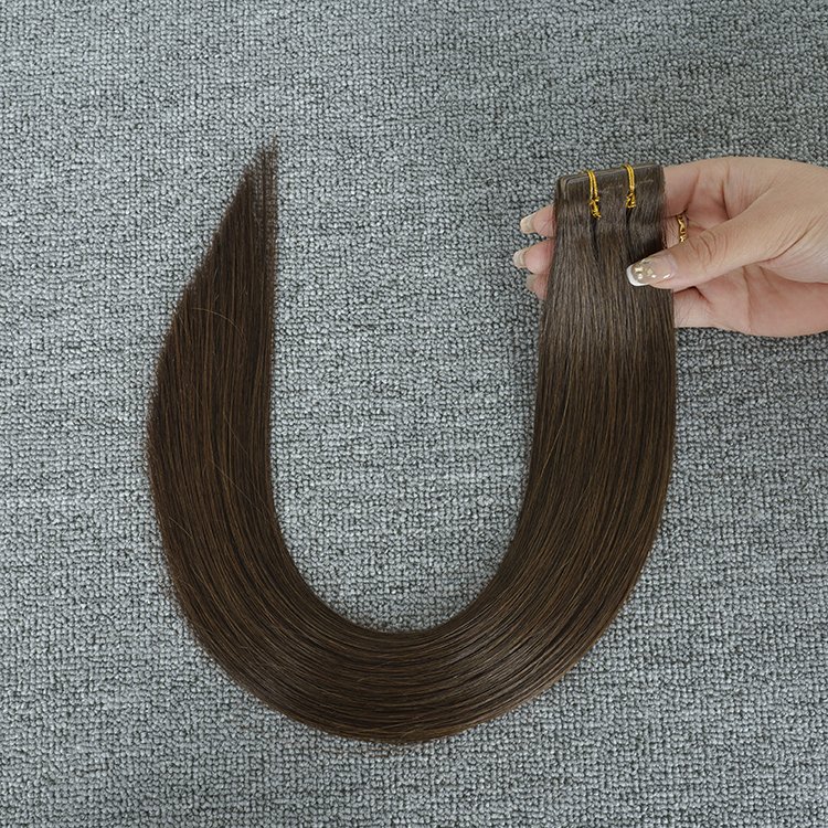 Wholesale Raw Tape In Double Drawn Russian Remy Human Hair Extensions tape In hair extensions 100 human hair
