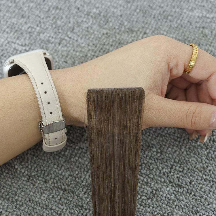 Wholesale Raw Tape In Double Drawn Russian Remy Human Hair Extensions tape In hair extensions 100 human hair