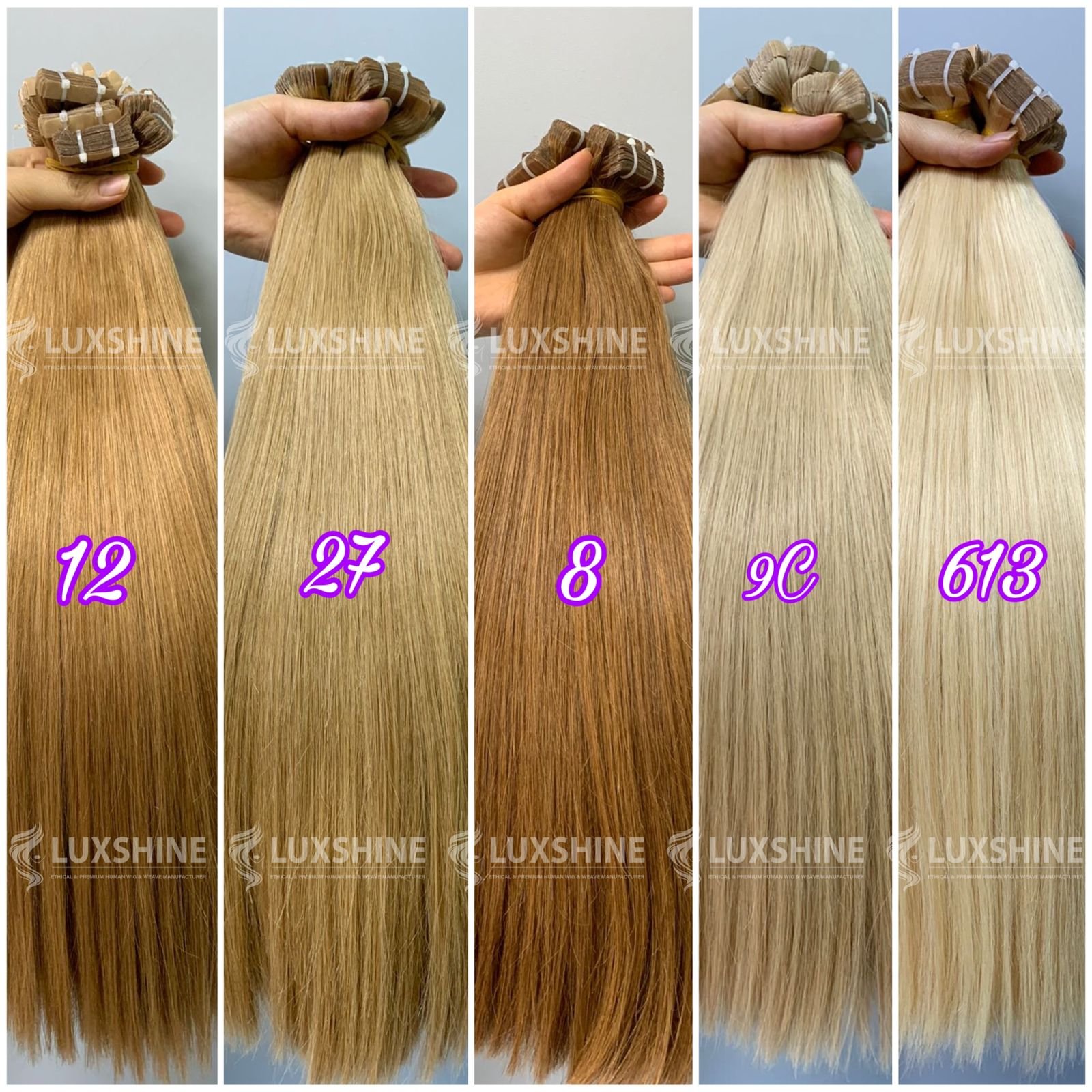 Hair Tape Stock Double Drawn Remy Human Hair Tape Ins Hair Extensions