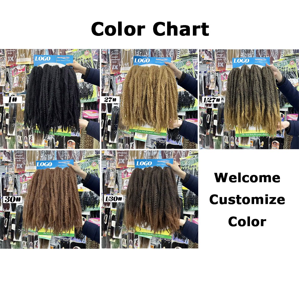 Vivian Hair 4X MHALI BRAID 180G 18" 56 Strands jamaican marley hair afro kinky marley twist braiding hair pre separated