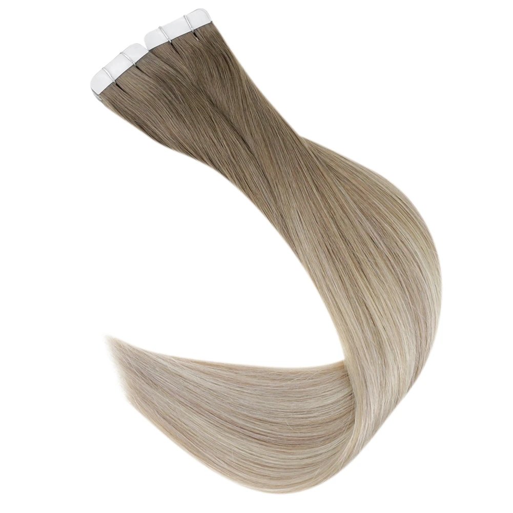 Factory price hot selling stock fast shipping invisible seamless virgin remy tape in human hair extensions