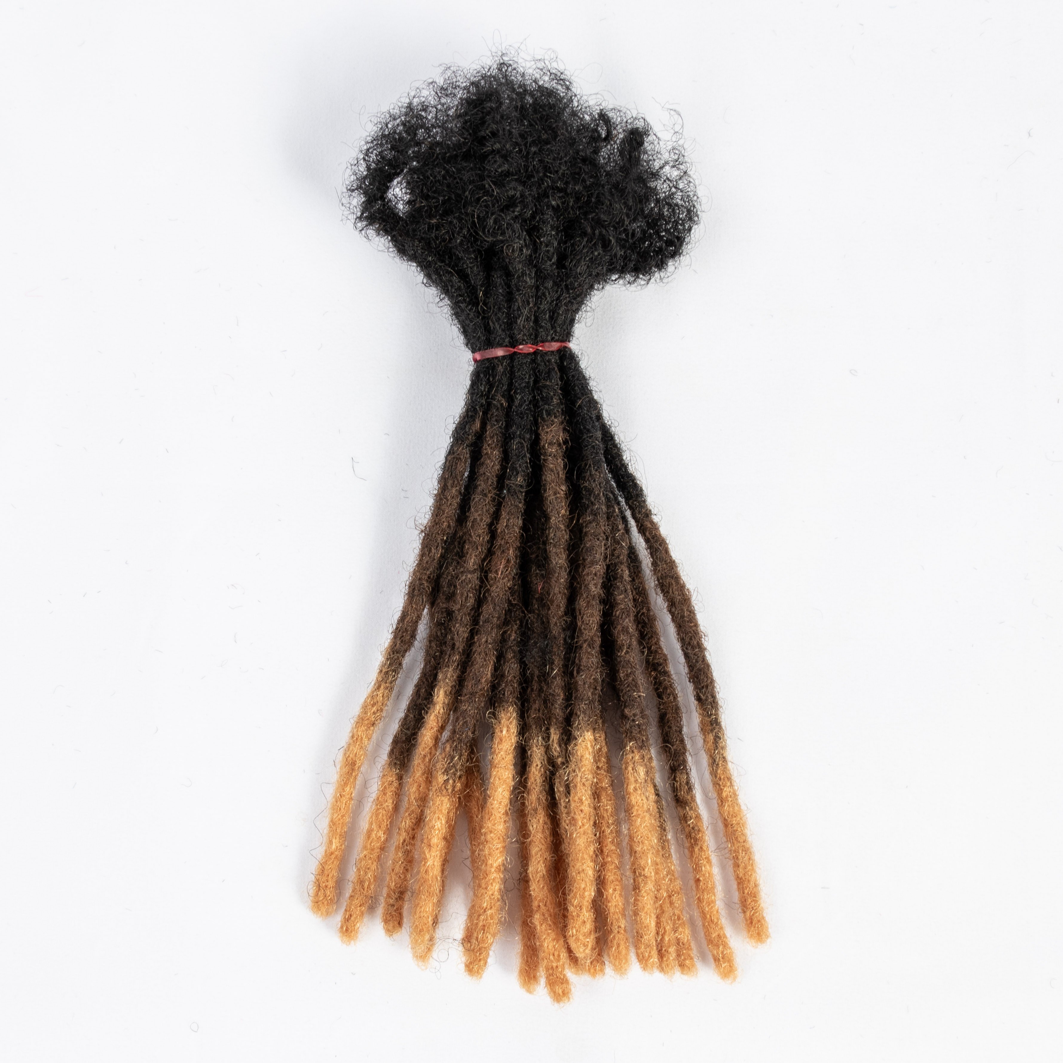 100% human hair dreadlock extension #1b/4/27 6mm ombre loc extension human hair for man and woman