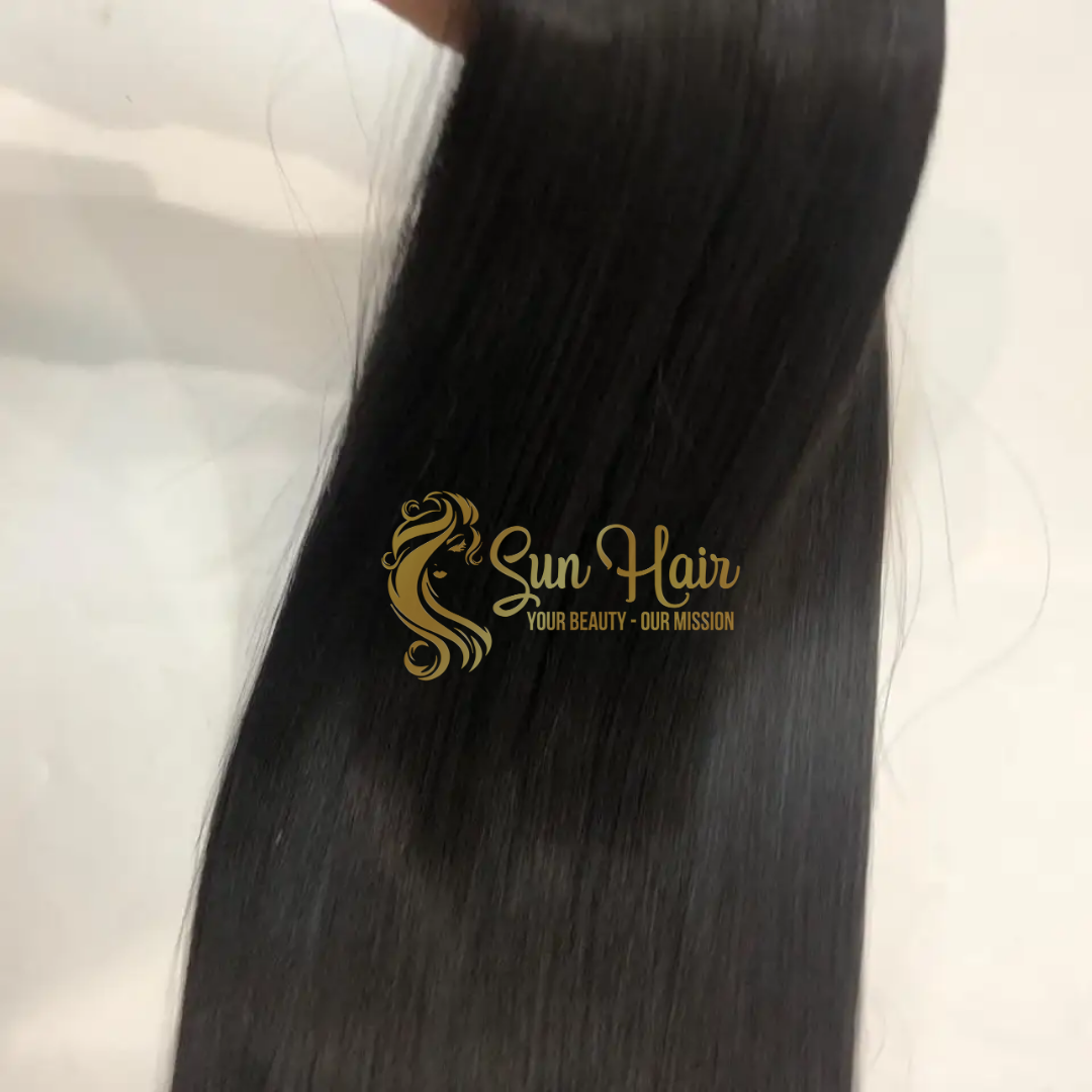 Wholesale Best Seller 100% Natural Black Vietnamese Human Hair Extensions Bone Straight Double Drawn Weft in Bundle Wave Style