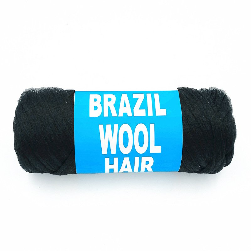 Wholesale Afro Yarn Braiding Hair Bundles Low Temperature Flame Retardant Synthetic Fiber Crochet Braids Wool Hair QJ1027