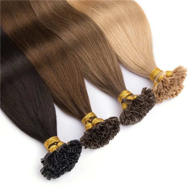 Salon Quality Chocolate Brown Color Nano Beads Hair Straight Italian Keratin Nano Bonds Remy Human Hair Keratin I tip Extensions