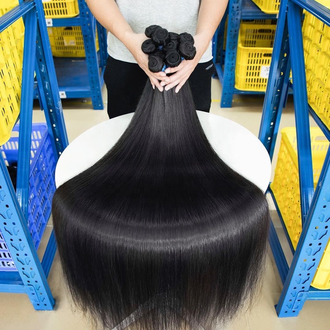 KBL wholesale 50% off cuticle aligned hair raw virgin human hair extensions,8-60 inch long remy natural hair extensions