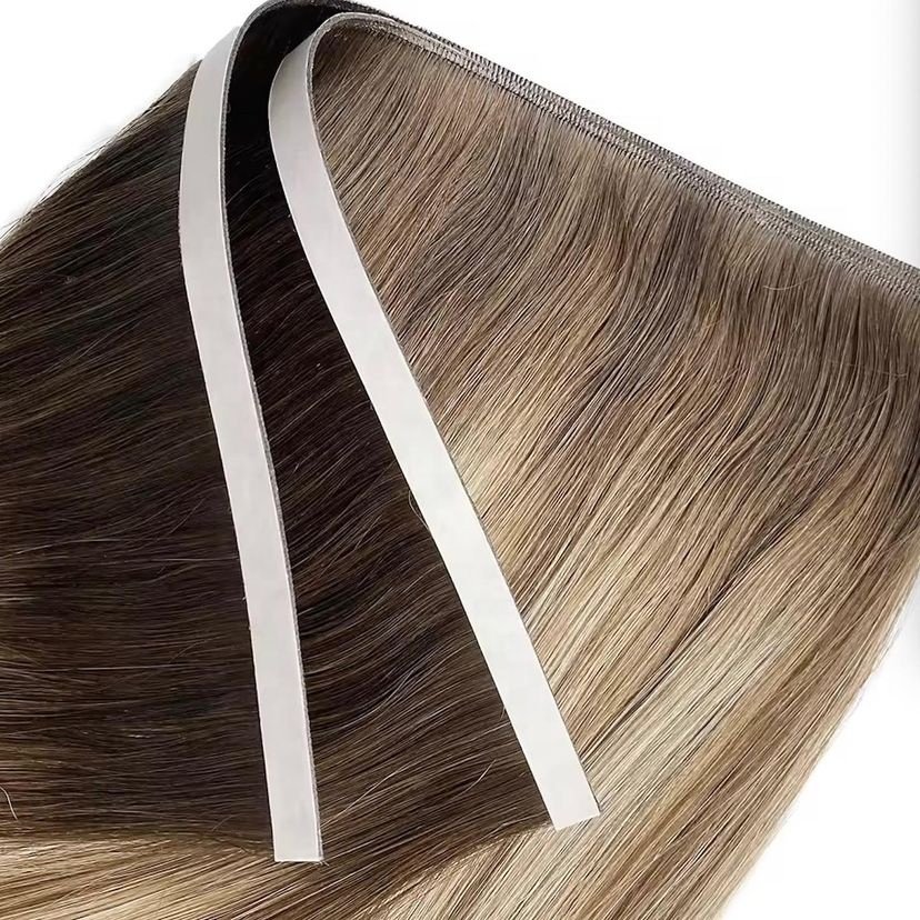 Express Genius Tape Weft Human Hair Extensions Invisible Tape Weft Double Drawn Long Tape Weft Hair Extension For Women