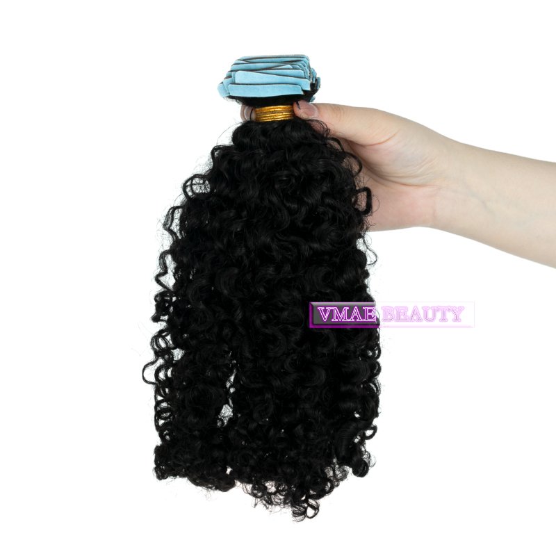 Vmae Remy Kinky Curly Yaki Straight Vietnamese Raw Hair Tape In Seamless Invisible Virgin Hair Tape In Extensions Human Hair