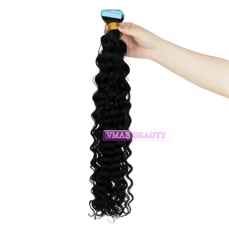 Vmae Remy Kinky Curly Yaki Straight Vietnamese Raw Hair Tape In Seamless Invisible Virgin Hair Tape In Extensions Human Hair