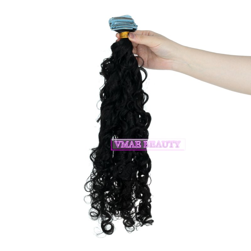 Vmae Remy Kinky Curly Yaki Straight Vietnamese Raw Hair Tape In Seamless Invisible Virgin Hair Tape In Extensions Human Hair