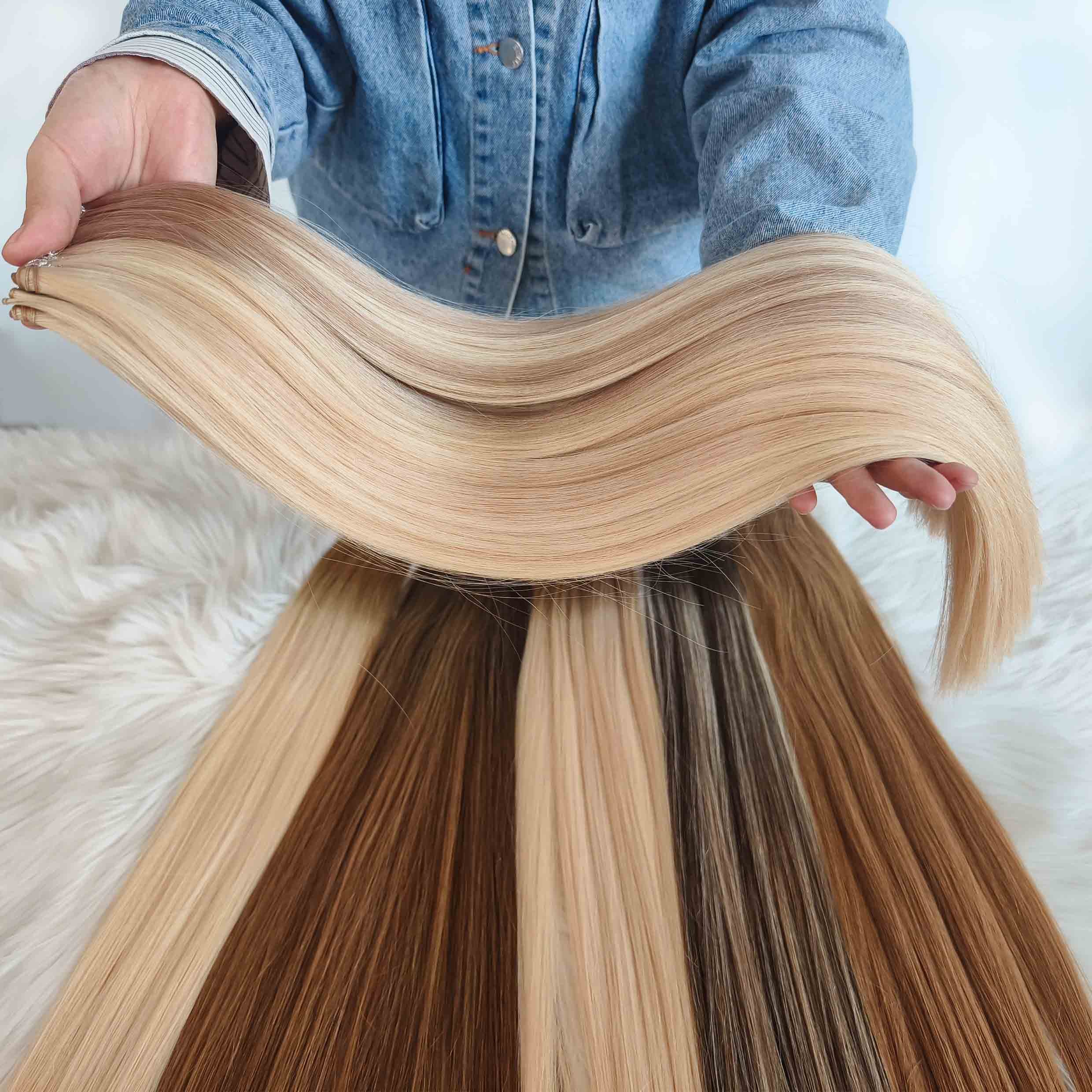 Fasimei Wholesale Price 2023 Best Quality Raw Cuticle Aligned Hair Product Genius Weft Hair Extensions