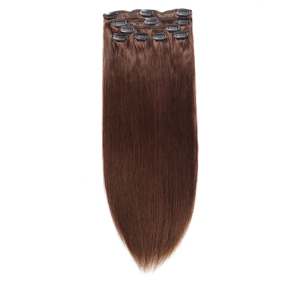 X-Tress 100% Remy Human Hair Extensions Full Head Grade 10A Natural Hair Long Straight for Women