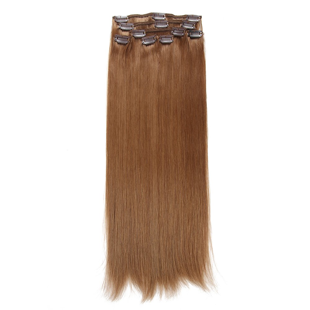 X-Tress 100% Remy Human Hair Extensions Full Head Grade 10A Natural Hair Long Straight for Women