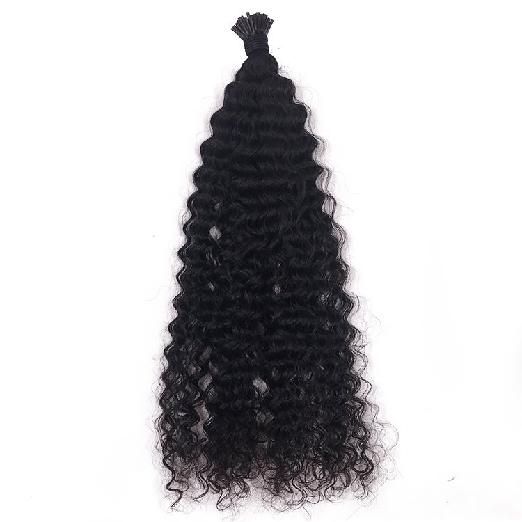 Mink Link Cuticle Aligned Human Hair 4A 4B 4C Afro Curly I Tip Hair Extension