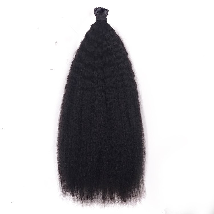 Mink Link Cuticle Aligned Human Hair 4A 4B 4C Afro Curly I Tip Hair Extension