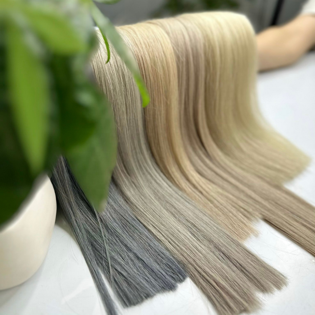 Sun Hair Company Silky Straight Double Drawn Vietnamese Human Hair Extensions Custom Colors Bulk Hair for V Light Extensions