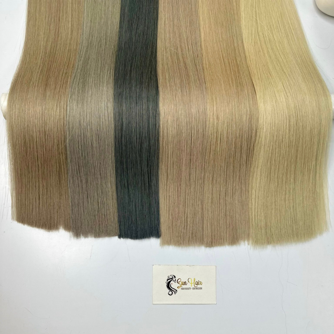 Sun Hair Company Silky Straight Double Drawn Vietnamese Human Hair Extensions Custom Colors Bulk Hair for V Light Extensions