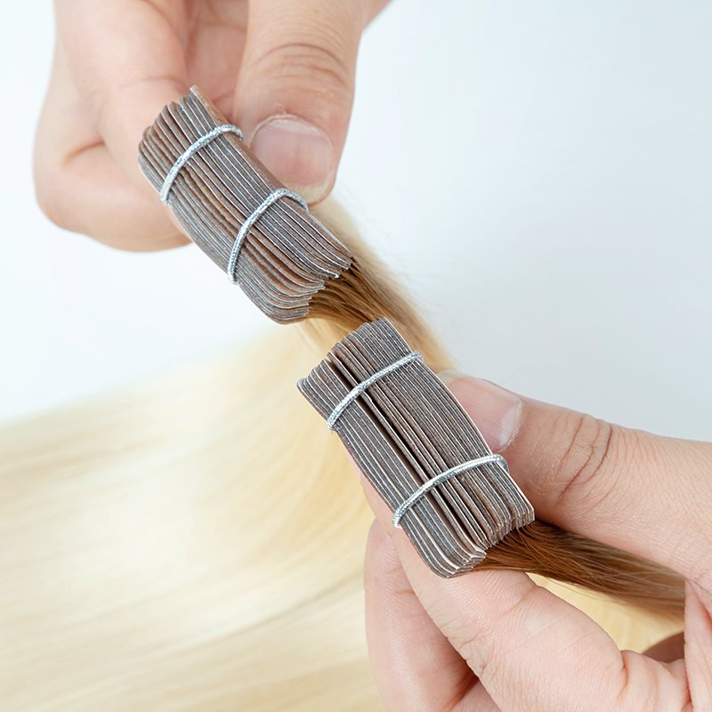 Salon Tape In Hair Extensions Full Cuticle Virgin Remy Human Hair invisible tape in human hair extension