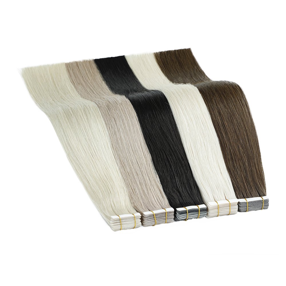Salon Tape In Hair Extensions Full Cuticle Virgin Remy Human Hair invisible tape in human hair extension
