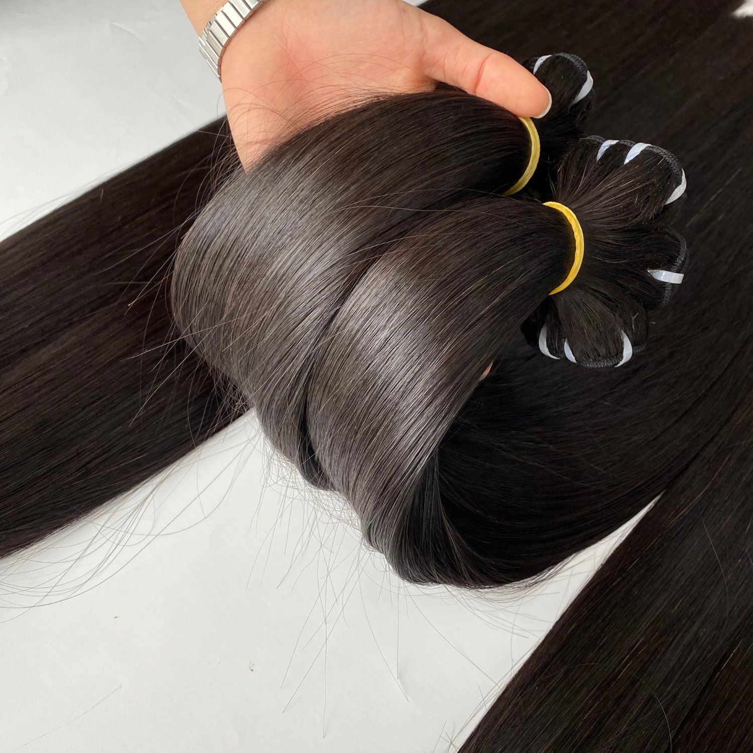Weave Hair Bone Straight Black Color Remy Hair Cuticle Aligned Hair From K Chair Vietnam