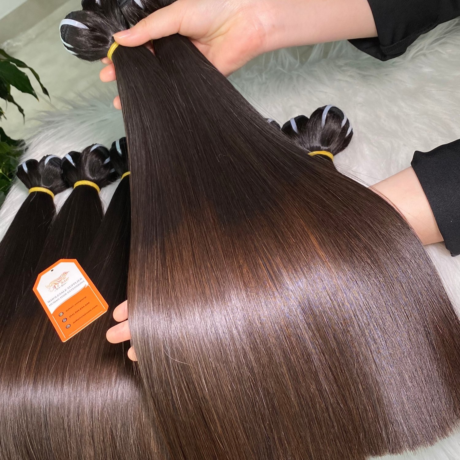 Top Wholesale 12A Grade 100% RawVietnamese Super Bone Straight Hair Extensions Virgin Cuticle From Young Ladies Vietnam