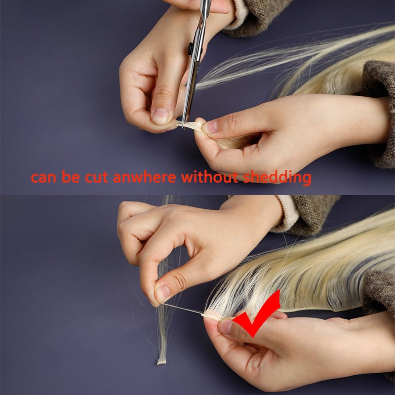 New Design Genius Russian 2024 New Weft Hair Seamless Can Be Cut Remy Hand Tied Weft Hair Genius Weft Extension