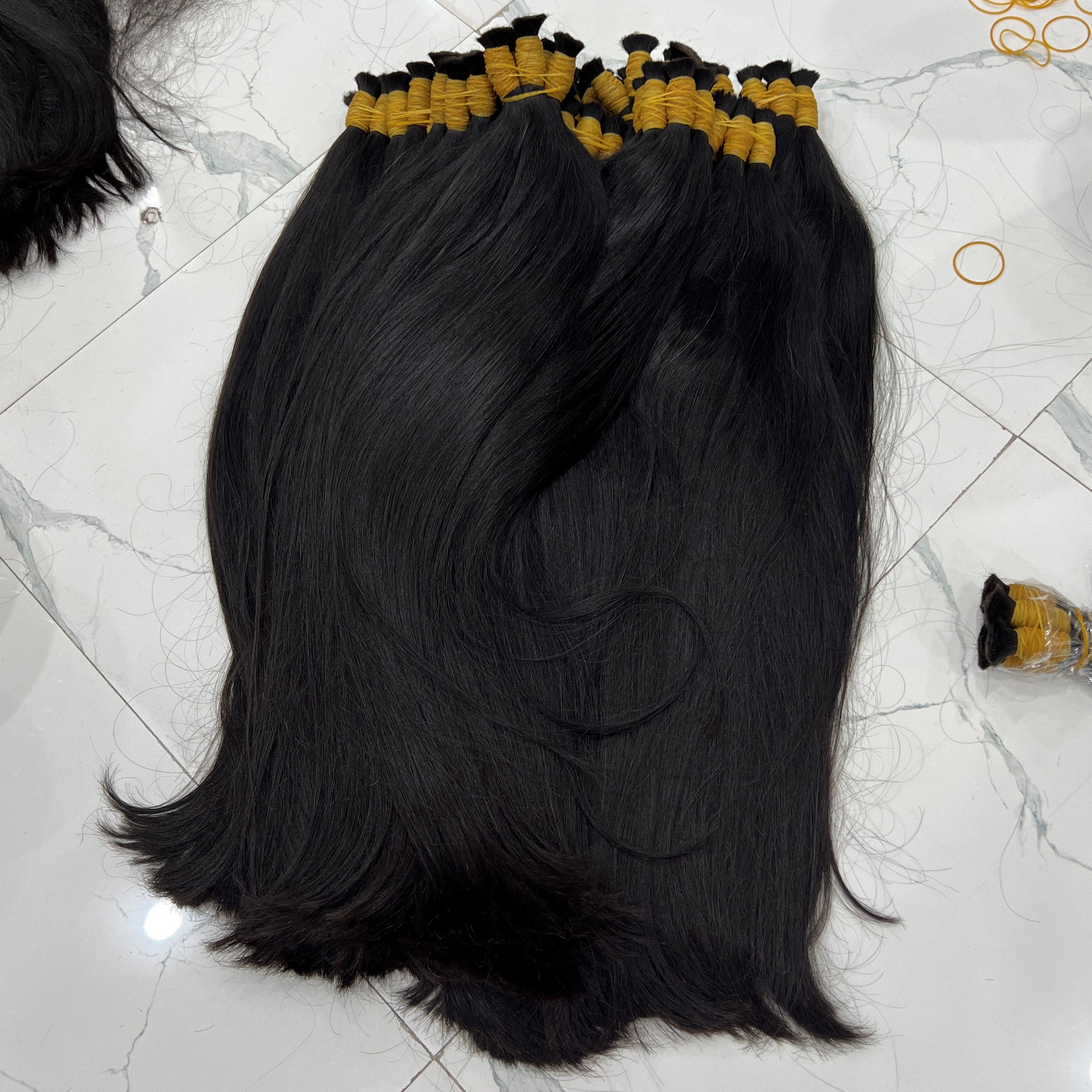 WHOLESALE PRICE NATURAL STRAIGHT BLACK BULK VIRGIN CUTICLE ALIGNED BEST SELLING VIETNAMESE HUMAN HAIR EXTENSION