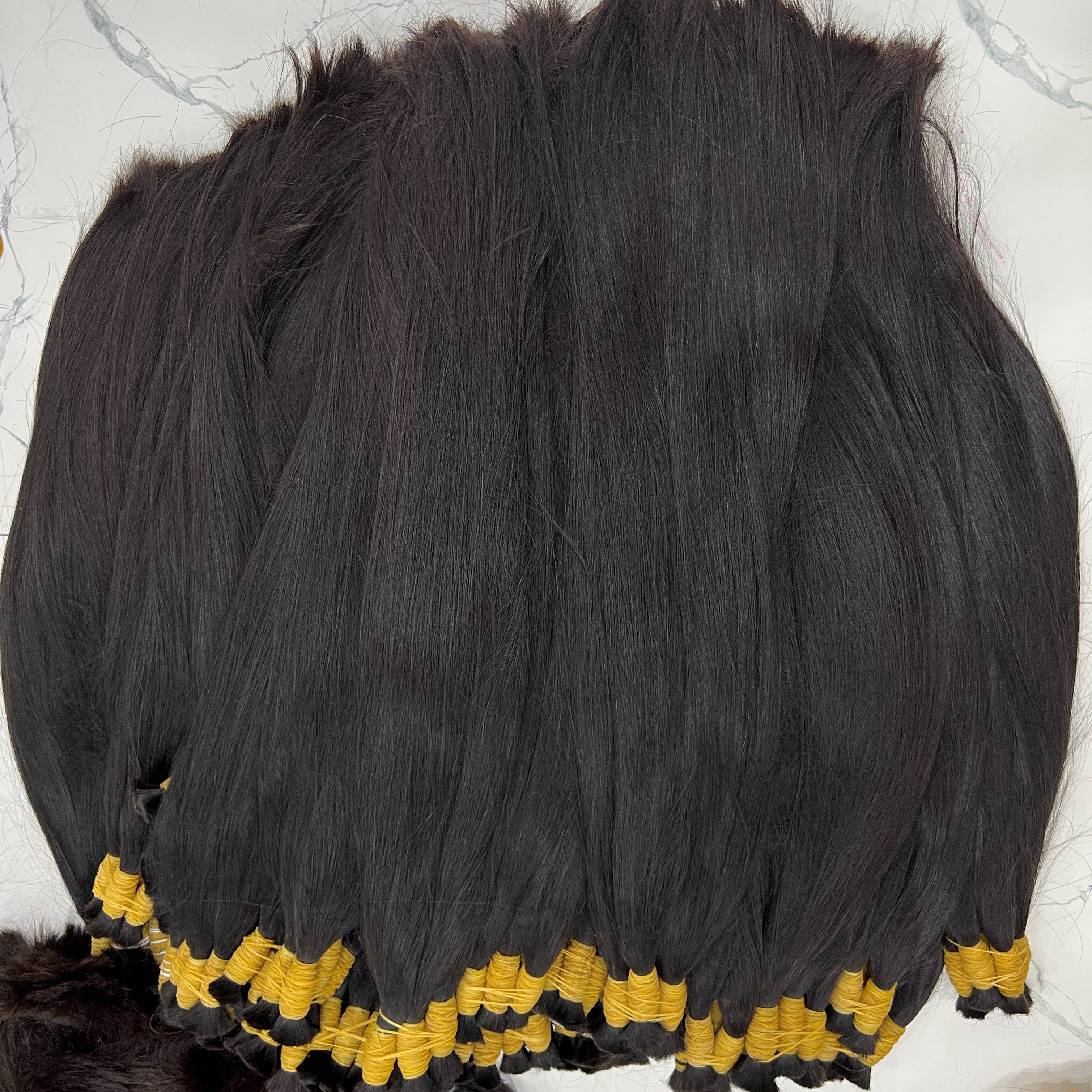 WHOLESALE PRICE NATURAL STRAIGHT BLACK BULK VIRGIN CUTICLE ALIGNED BEST SELLING VIETNAMESE HUMAN HAIR EXTENSION