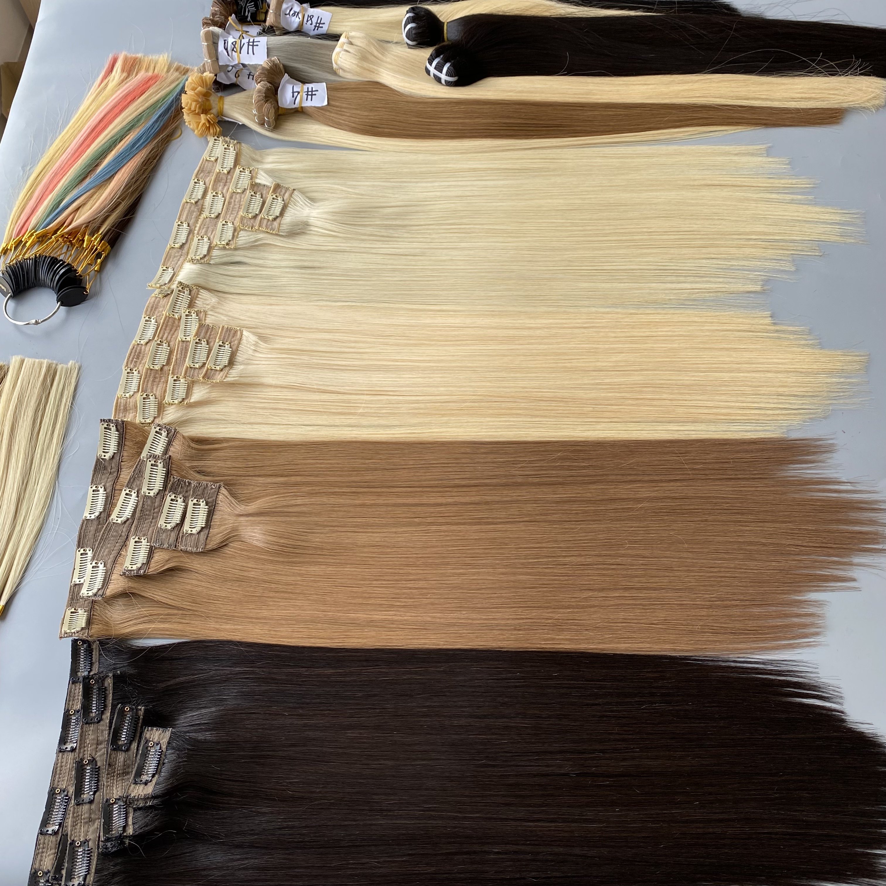 PRICE FACTORY Clip In Hair Extension 100% Human Hair 18 Inch Clip In Best Rated Super Double Drawn Vendor Virgin Hair