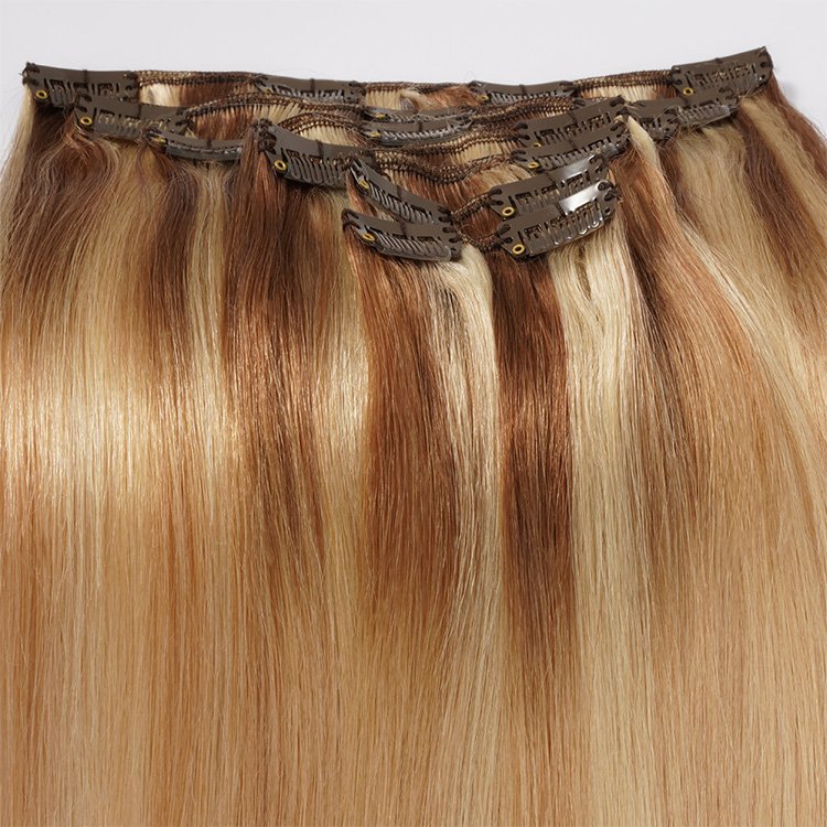 2023 New Arrival Wholesale russian hair double drawn clip in human hair extensions