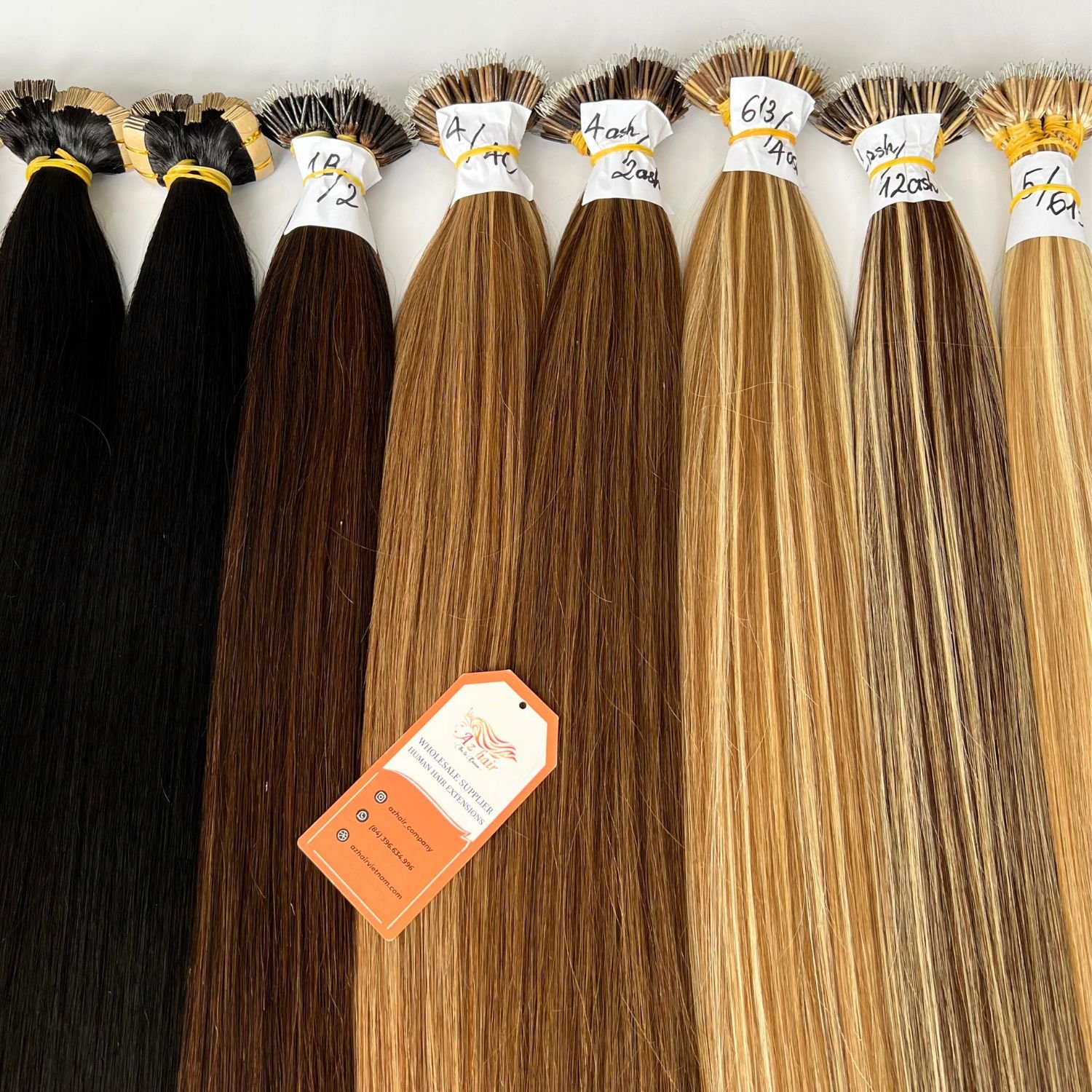 Human Hair Extensions Nano Tip Extensions Cuticle Aligned Raw Hair Wholesale Factory Price Super Double Drawn
