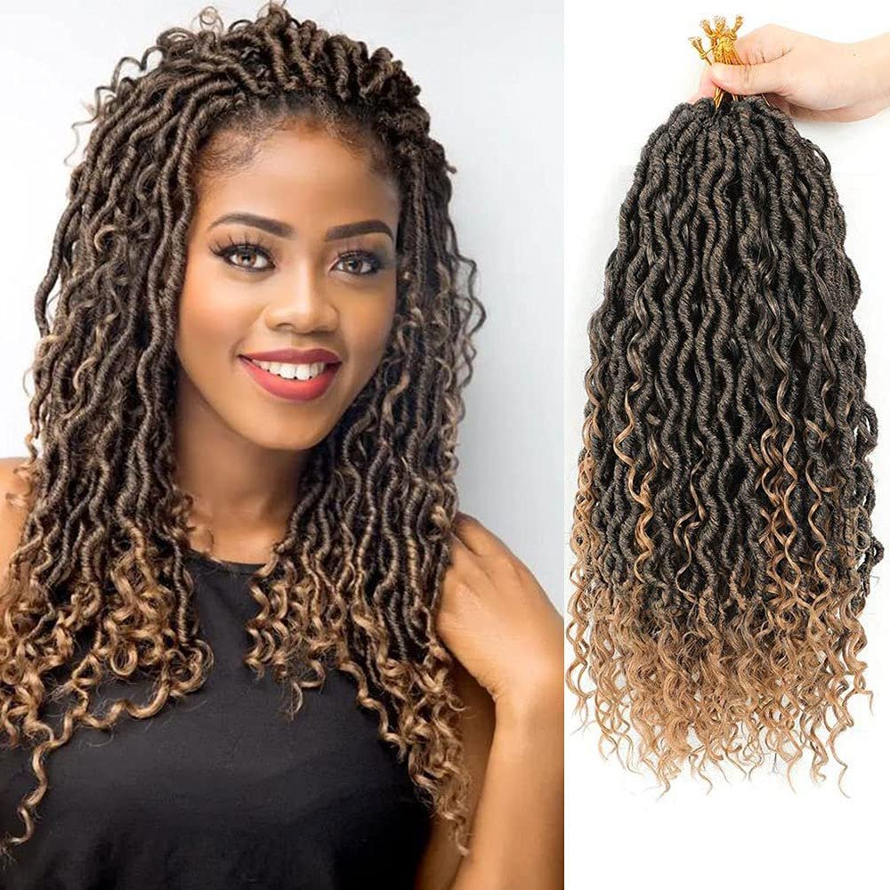 Crochet Box Braids Hair with Curly Ends Prelooped Bohemian Goddess Box Braids