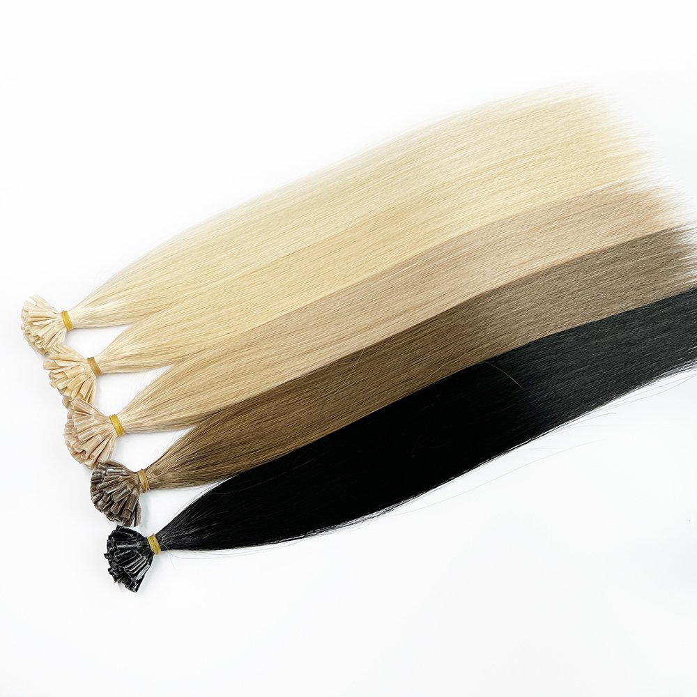 Premium Quality K Tip Hair 100% Russian Cuticle Aligned Virgin Remy Human Hair Pre-Bonded U Tip Hair Extension
