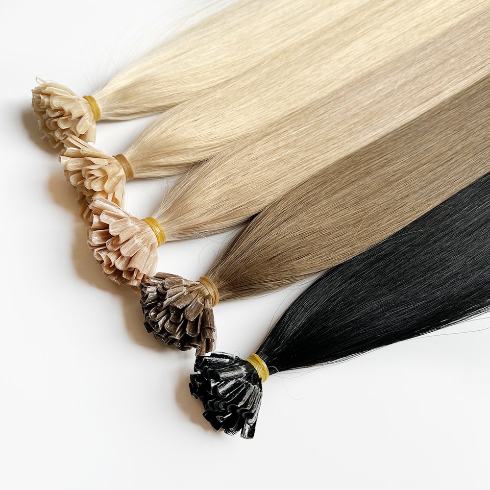 Premium Quality K Tip Hair 100% Russian Cuticle Aligned Virgin Remy Human Hair Pre-Bonded U Tip Hair Extension