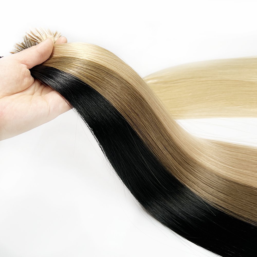 Premium Quality K Tip Hair 100% Russian Cuticle Aligned Virgin Remy Human Hair Pre-Bonded U Tip Hair Extension