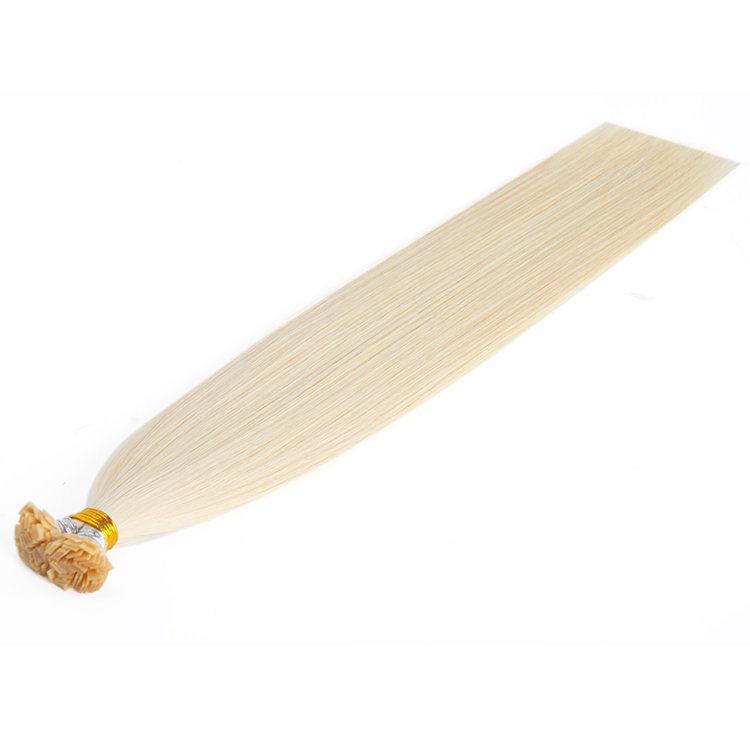 Ready to ship Pre bonded human hair extensions double drawn cuticle aligned hair Italian Keratin Flat Tip hair extension