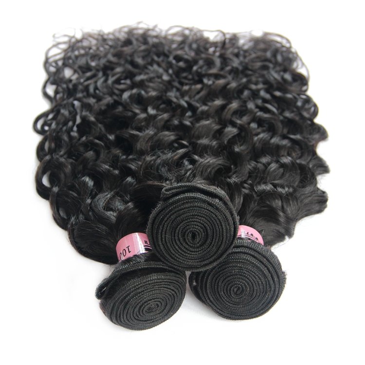 10A Water Wave Brazilian Virgin Hair Bundles 100% Cuticle Aligned Human Hair Extensions Natural Color No Shedding