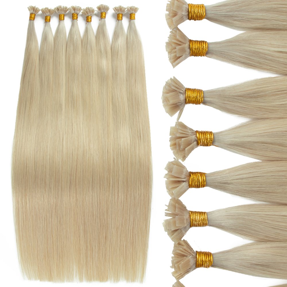 Flat Tip Bone Straight Raw Hair Vendor Double Drawn K Tip Hair Extensions Human Hair
