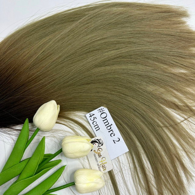 Wholesale Best Selling Ombre 18A Color Natural Straight Super Double Drawn Weft Hair 100% Remy Human Hair Extensions