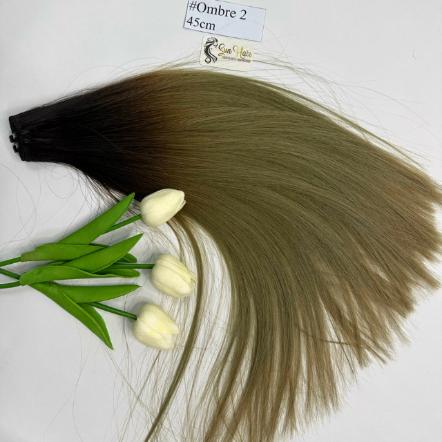 Wholesale Best Selling Ombre 18A Color Natural Straight Super Double Drawn Weft Hair 100% Remy Human Hair Extensions