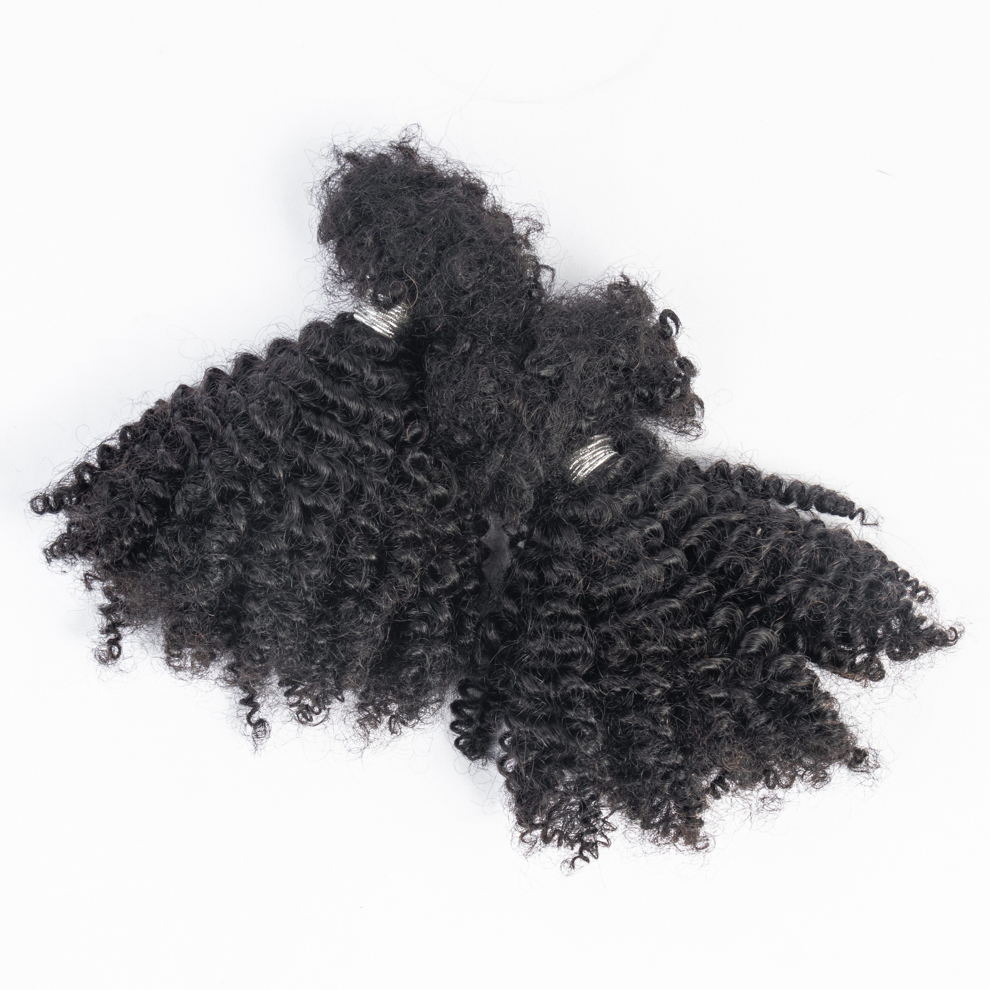 4A Bulk Human Hair For Braids Brazilian Kinky Curly Braiding Bulk Human Hair Extensions No Weft