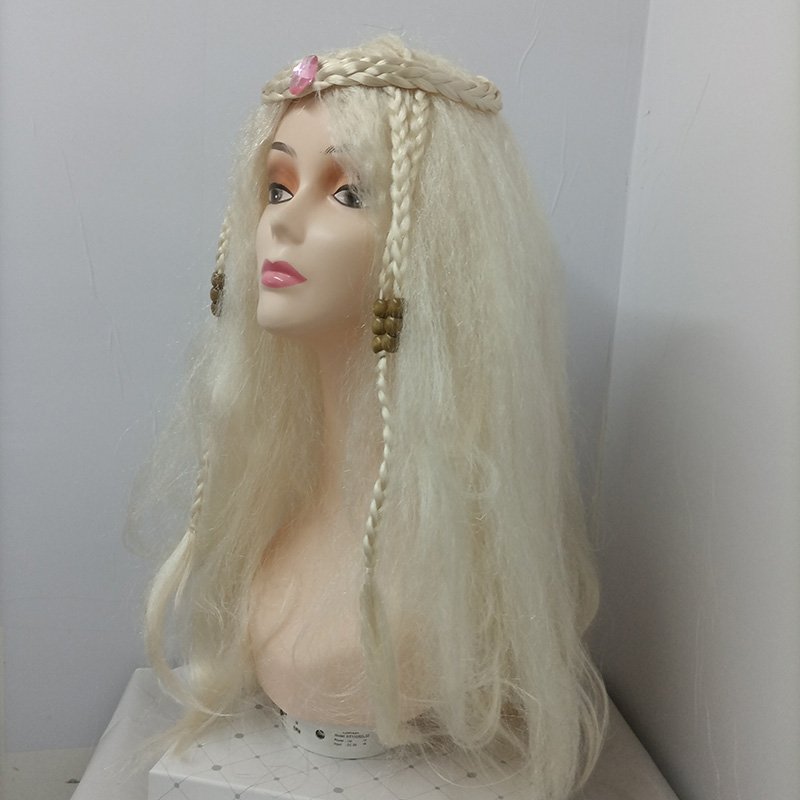 Holiday party Braided wig Colour fluffy long hair cosplay Halloween Christmas dress-up hair dance makeup wig