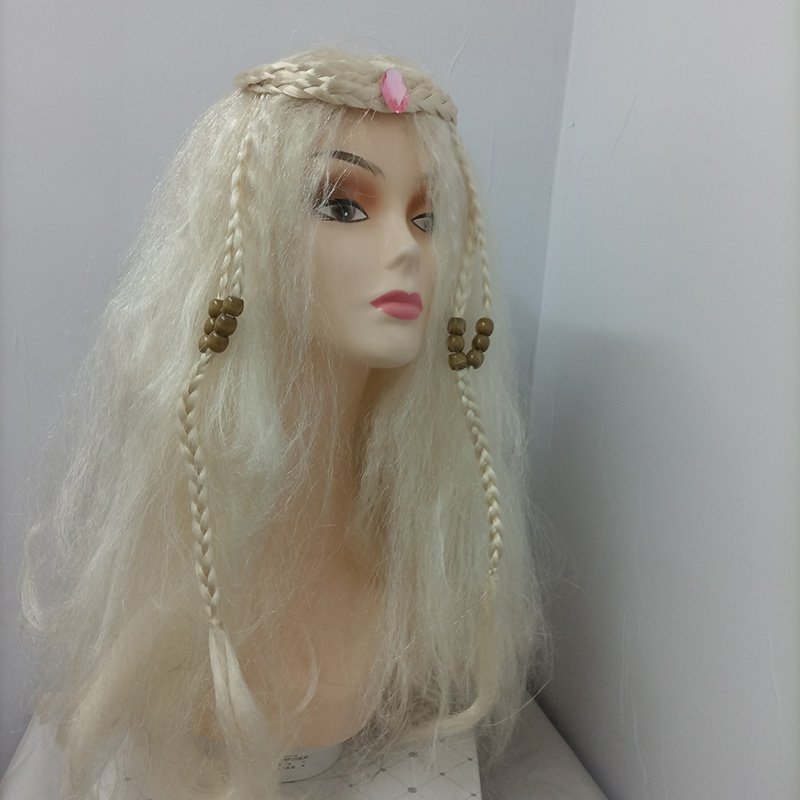 Holiday party Braided wig Colour fluffy long hair cosplay Halloween Christmas dress-up hair dance makeup wig