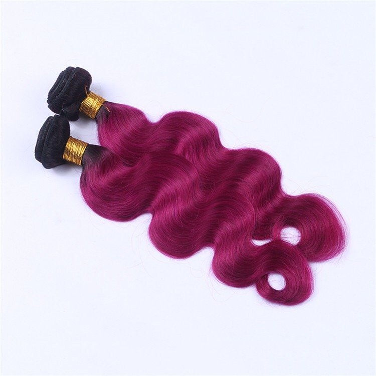 Wholesale Body Wave Ombre Color Natural Virgin Brazilian Human Hair Extensions