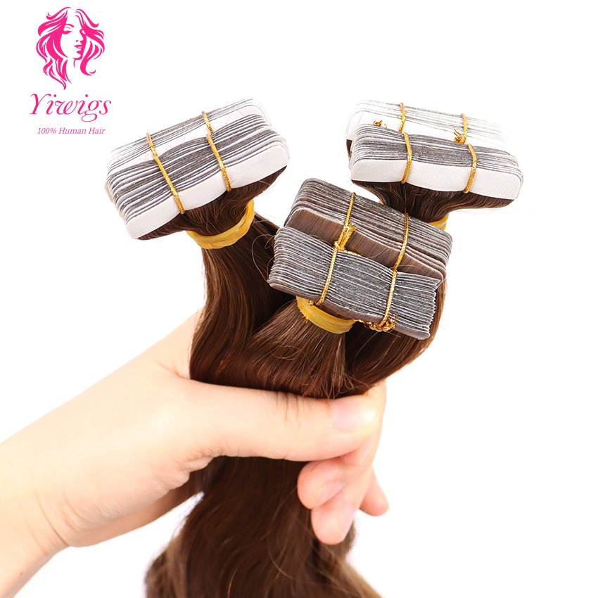 Body Wave Tape In Human Hair Extensions 4 Color 100% Remy Tape in Hair Adhesive Invisible Brazilian Hair Extensions
