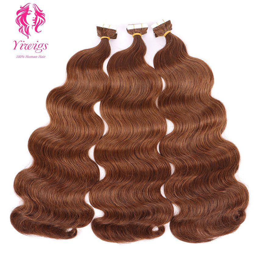 Body Wave Tape In Human Hair Extensions 4 Color 100% Remy Tape in Hair Adhesive Invisible Brazilian Hair Extensions